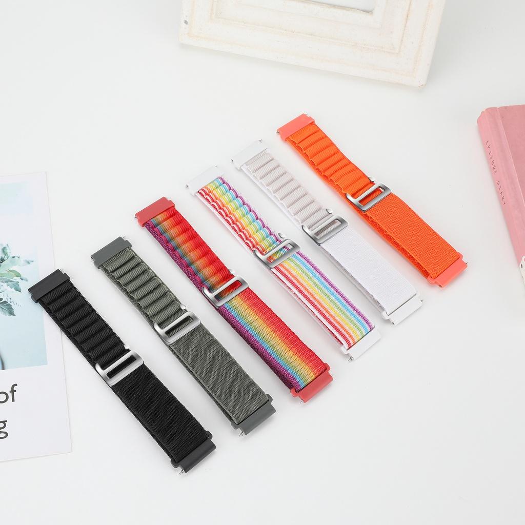 For Realme Watch 3/Huami Amazfti GTR 4/GTR 4 Pro Replacement Nylon Smartwatch Band 22mm Universal Adjustable Wrist Strap