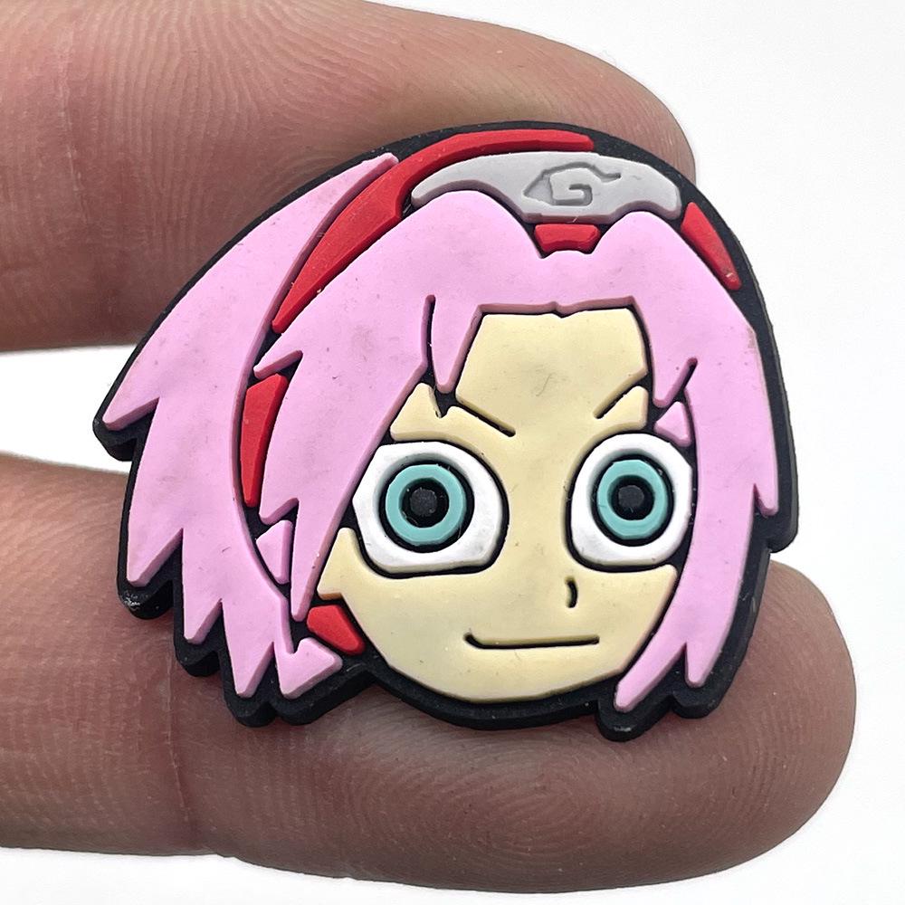 Naruto Series Detachable Clog Shoe Decorative PVC Flower Buckles