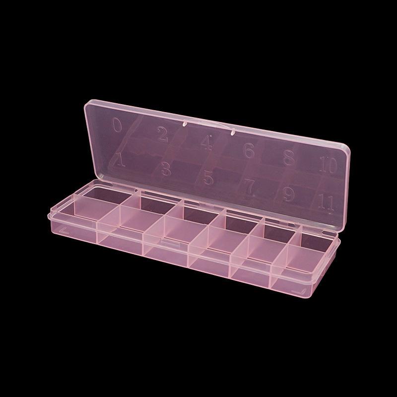 

Прочный полупрозрачный 12-секционный бокс для хранения нейл-арта с пронумерованными секциями