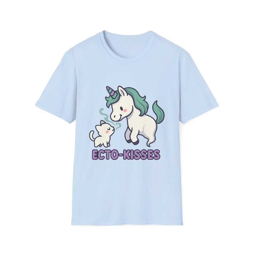 

Unisex Softstyle T-Shirt Boonicorn Ghost Kitten Cute Kisses Pastel Funny Tee 4XL