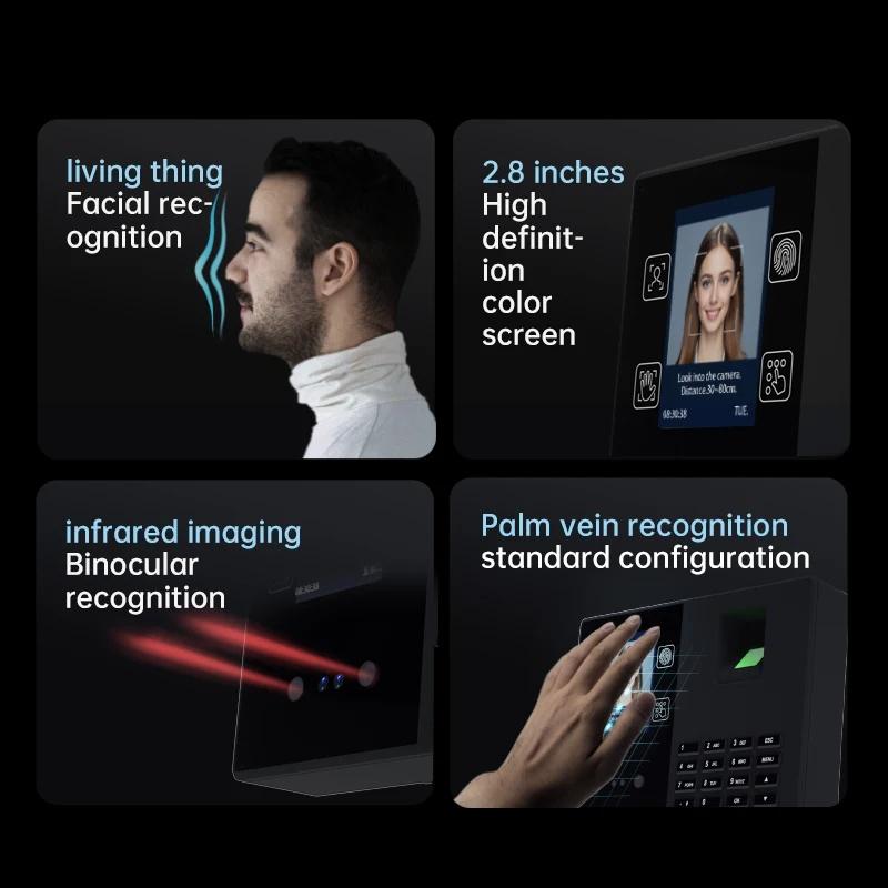 Administrative Financial Equipment Facial Finger Attendance Check Print Palm Print Recognition Password Fingerprint Time Clock