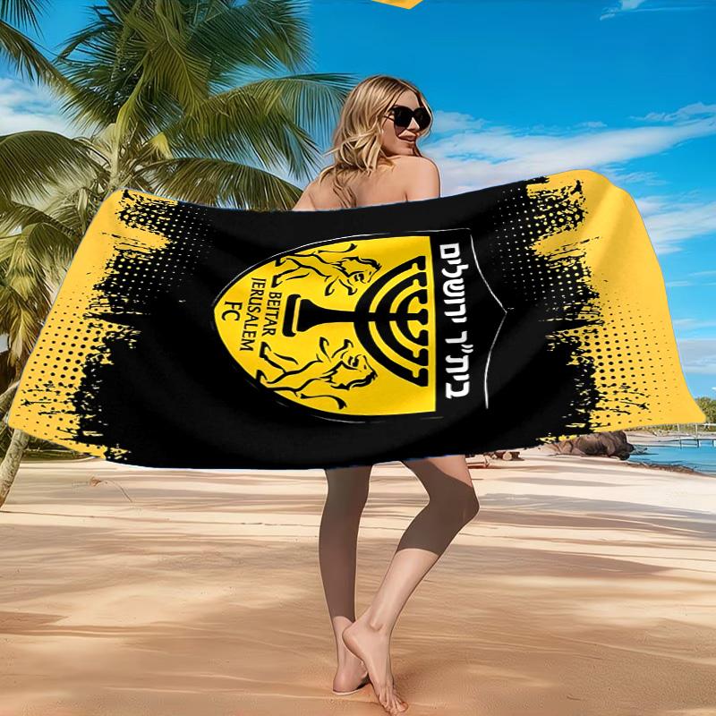 Beitar Football Club Printed Microfiber Beach Towel, Soft And Absorbent, Quick-Dry, Ideal for Summer Travel, Beach Essential, Swimming Pool