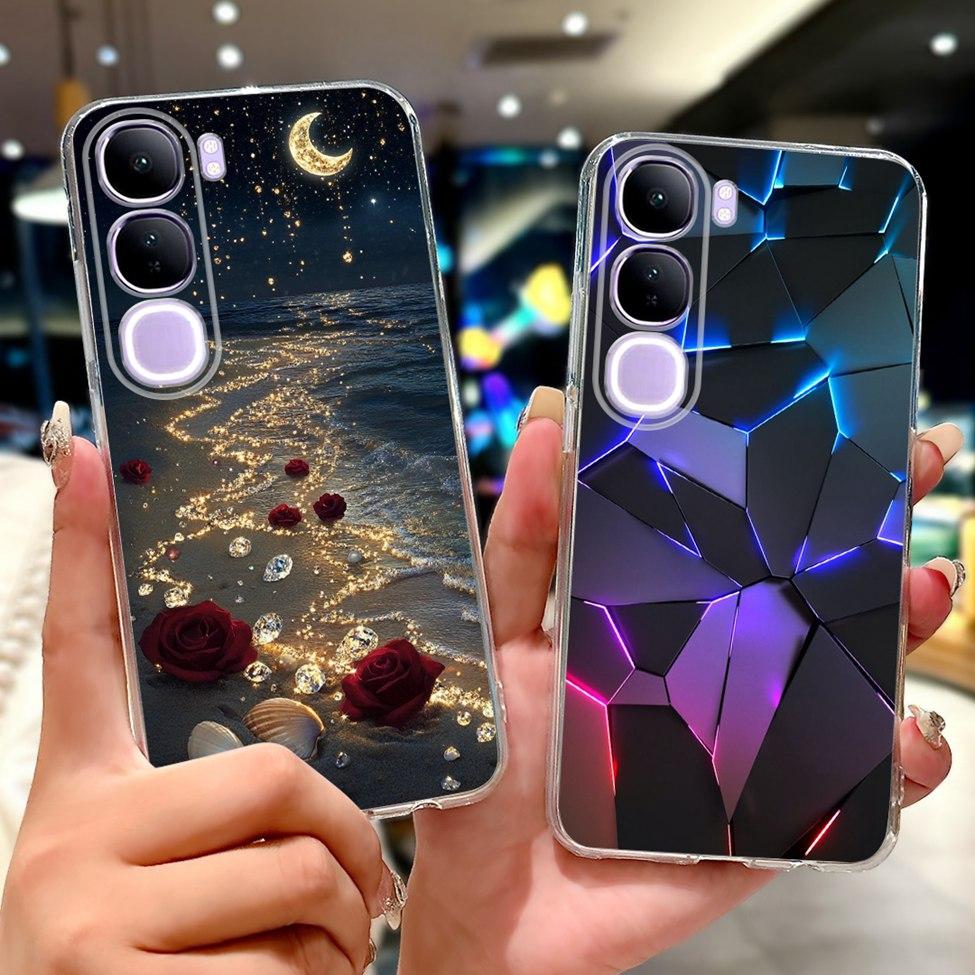 For Vivo V40 Lite 5G IDN Case V2417 Clear Cute Cat Fashion Butterfly Love Painted Soft Phone Case For Vivo V40 Lite 4G IDN Cover