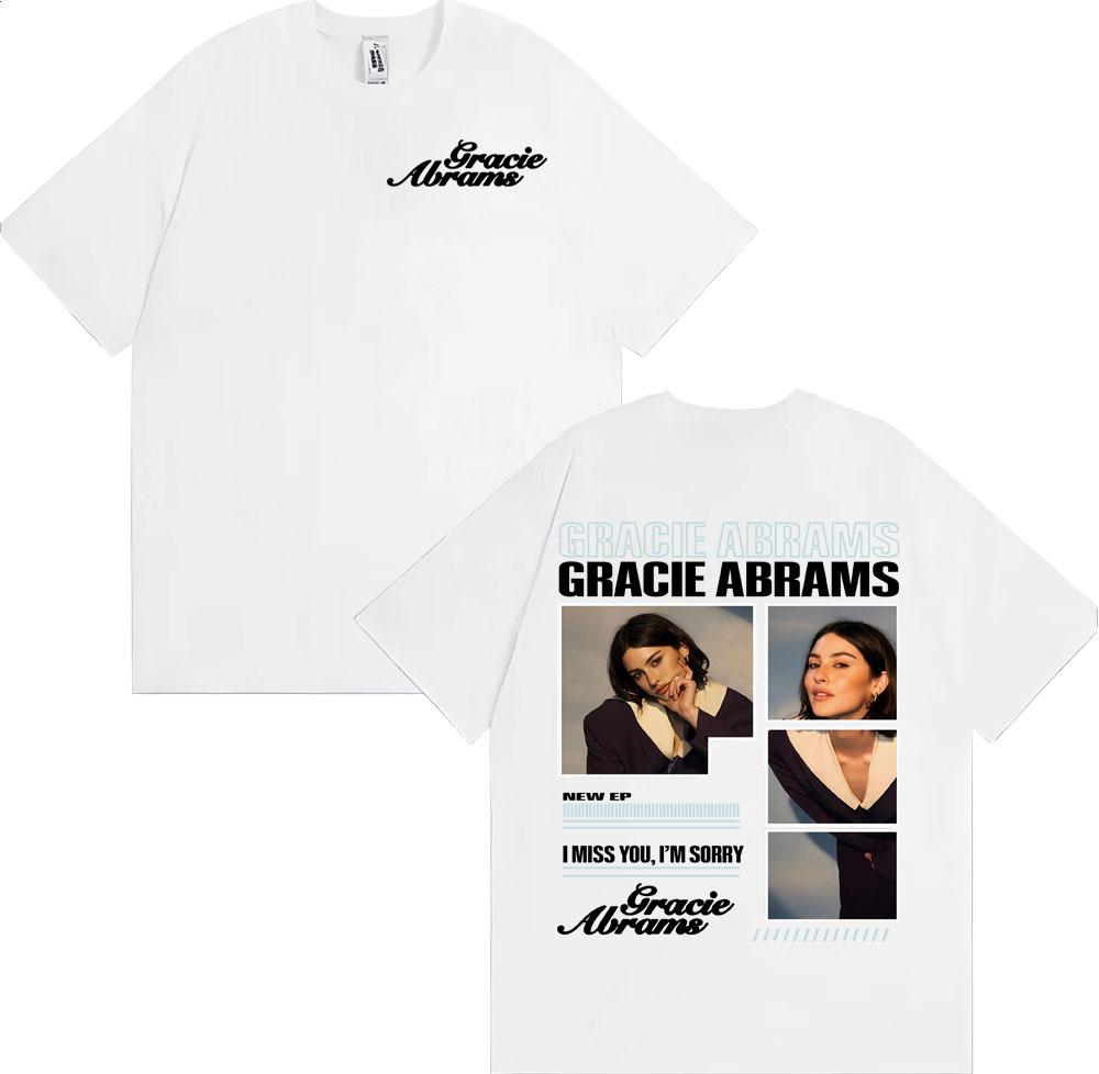 Gracie Abrams The Secret of Us Tour Cover T Shirts Men Women Fashion Trend Aesthetic T-shirts Cotton Casual Short Sleeve T Shirt