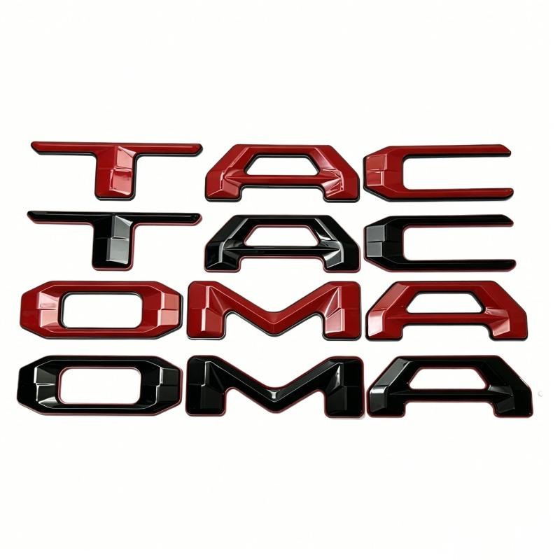 Suitable for TACOMA Rear Label 2024 Tacoma Tantu Body Sticker Pickup Truck Rear Trunk Black and Red