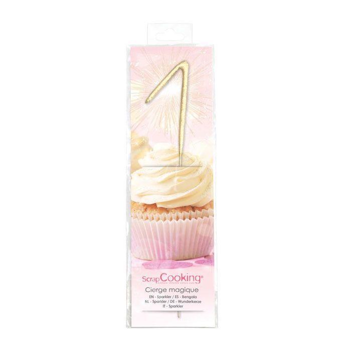 Bougie magique 17,5 cm - chiffre 1
