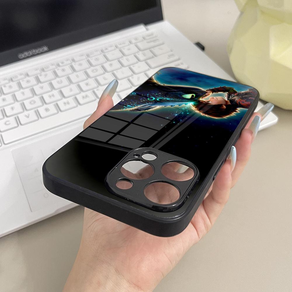 Cartoon T-Toothless Dragon Phone Case Glass For Samsung Galaxy S26 S25 S23 S24 S21 S22 S20 Ultra Fe Plus A16 Cover