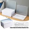 Transparent Storage Box Multifunctional Desktop Large Capacity A4 Paper Plastic Organizer Box Document Organizer Office Supplies