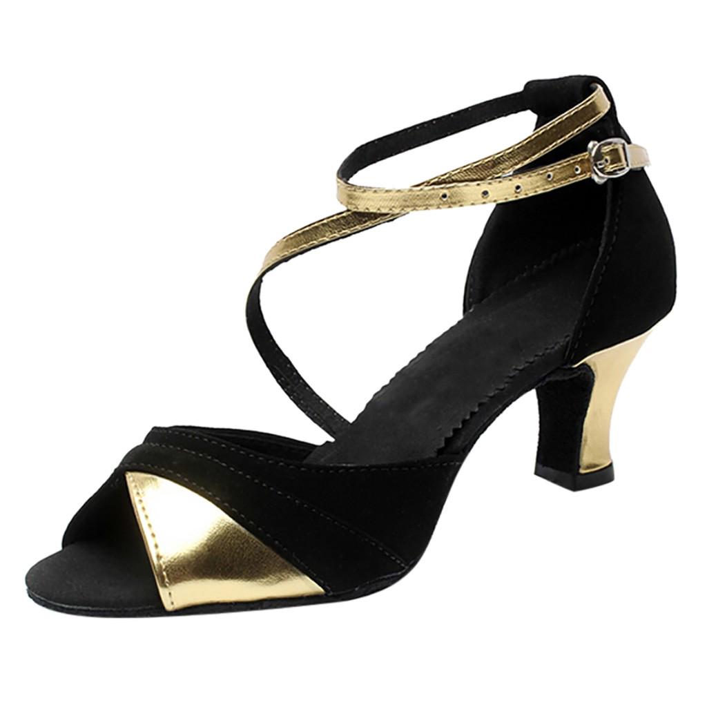 Buy Women's Rumba Waltz Prom Ballroom Latin Salsa Dance Shoes Square