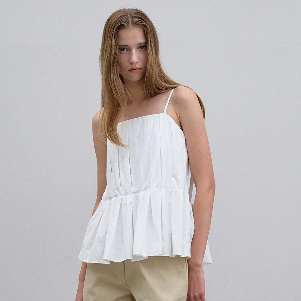 NOEUD Swing Pleats Top (Ivory)