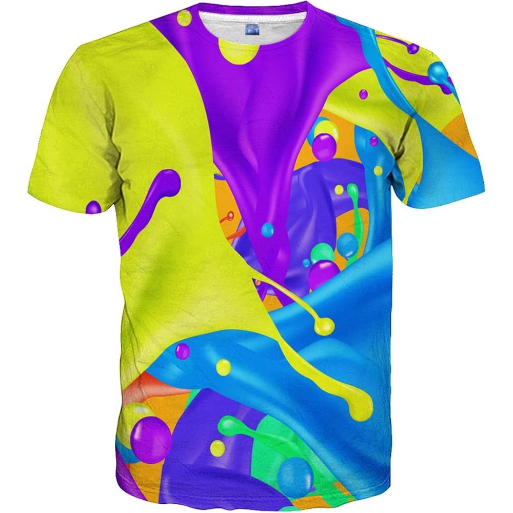 Sommer Herren Damen 3D-Druck Schnelltrocknende Kurzarm T-Shirts Unisex Pullover Tees Ausgehen Täglich Mode Lässige Oberteile