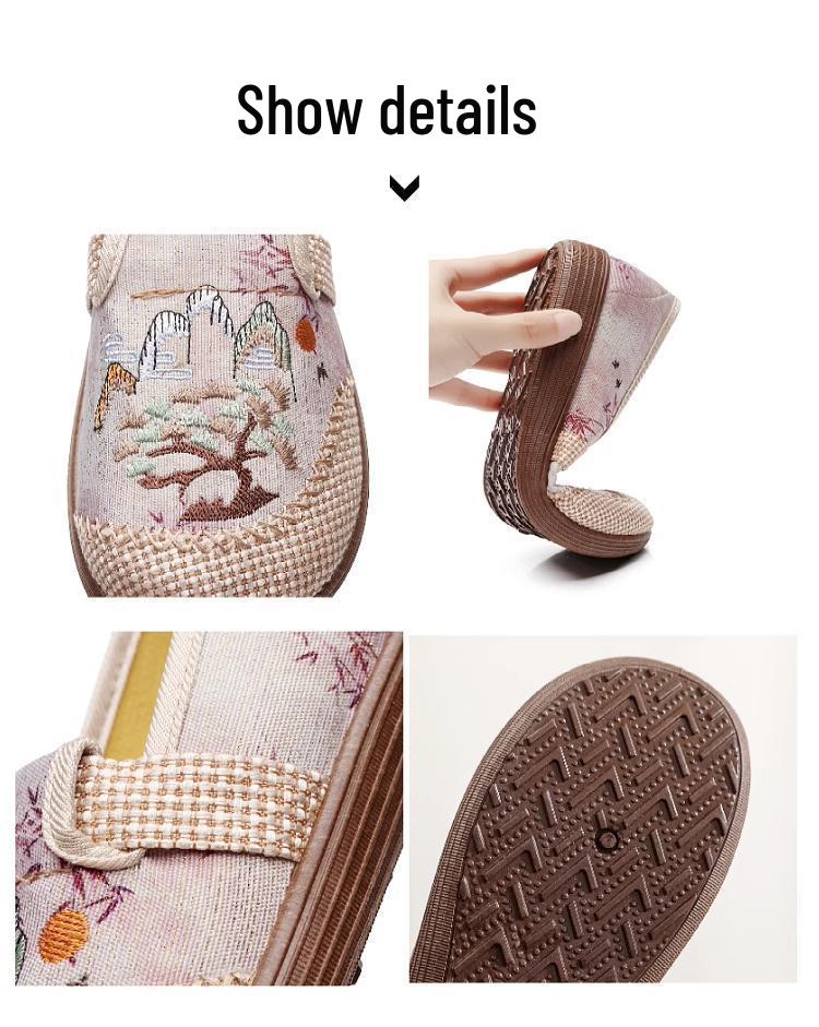New Style Non-Slip Linen Fisherman Shoes - Comfortable, Soft-Soled Beijing Cloth Shoes for Middle-Aged Women