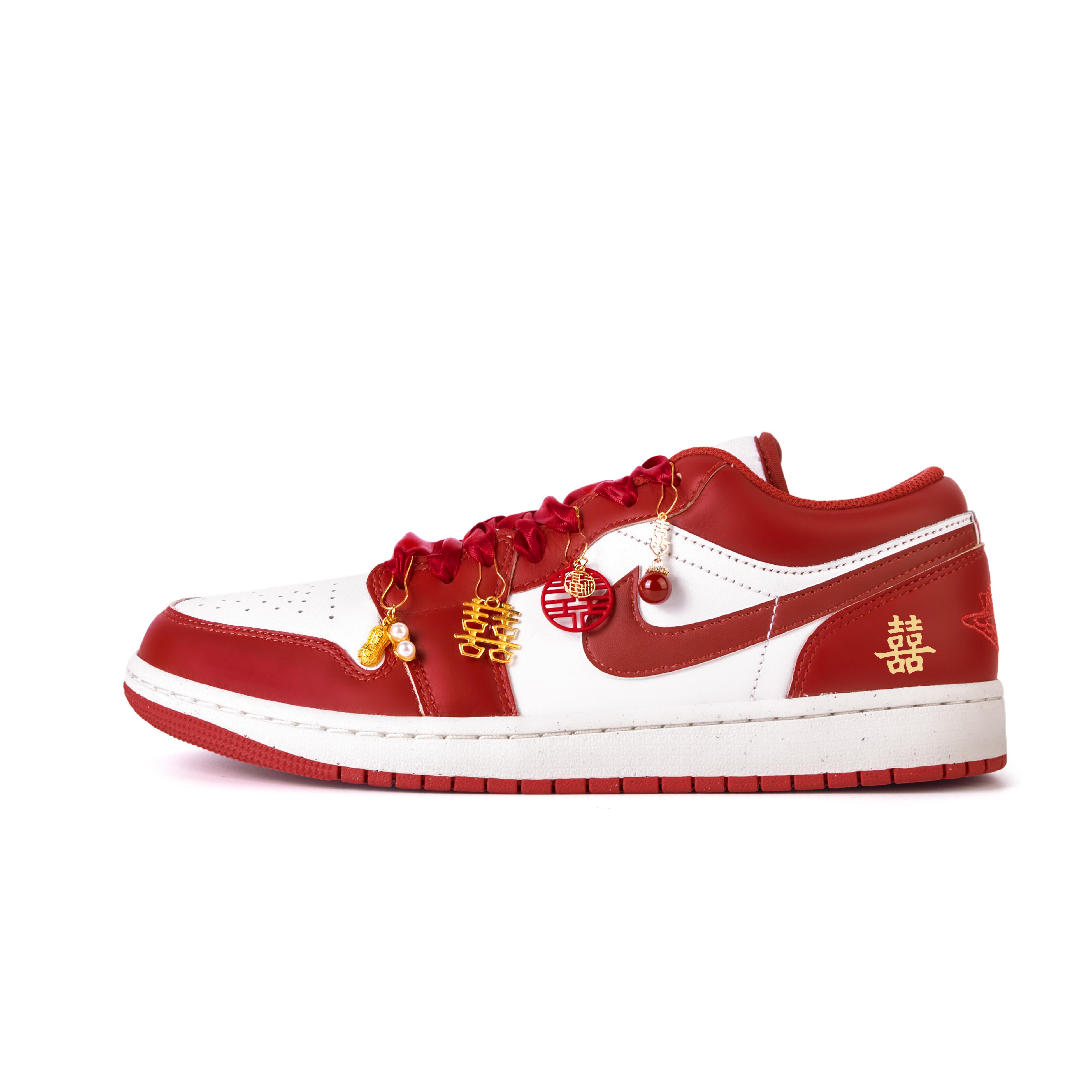 

Jordan Air Jordan 1 Slip Resistant Abrasion Resistant Low top Vintage Basketball Shoes Men s Sand Dune Red FJ3459-160(Team676-) 41