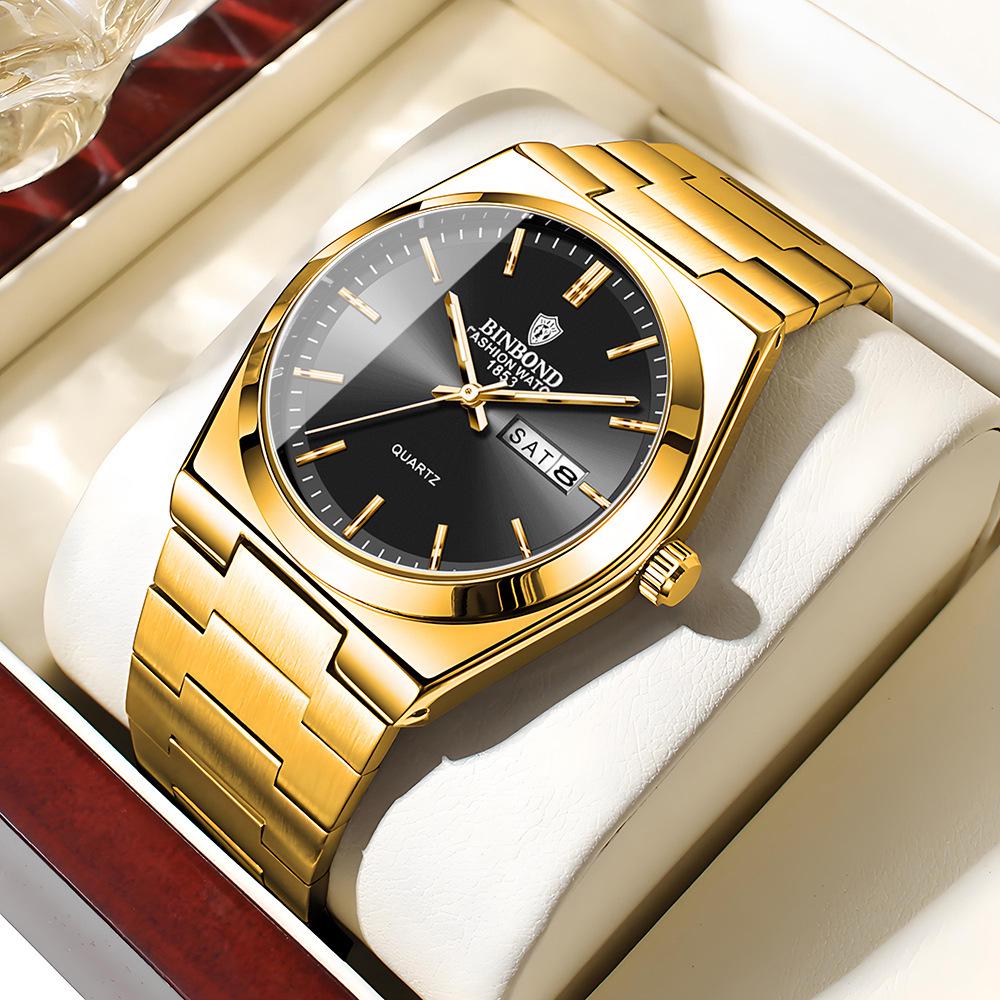 Genuine Men's Fully Automatic Waterproof Dual Calendar Business Watch