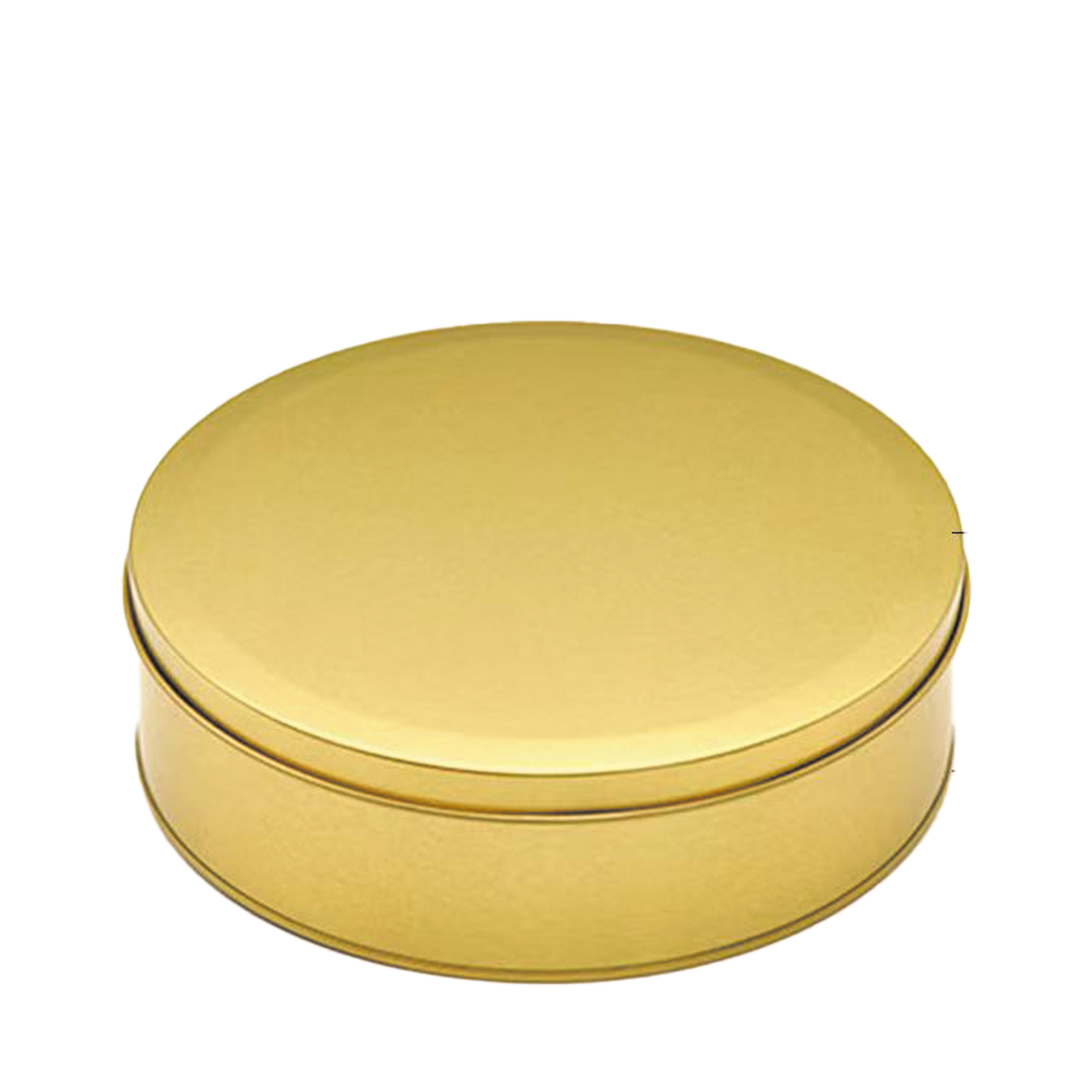 Cookie Cake Tin Box, Baking Tin Box, Oven-safe Box (Gold,168*50mm) золотой
