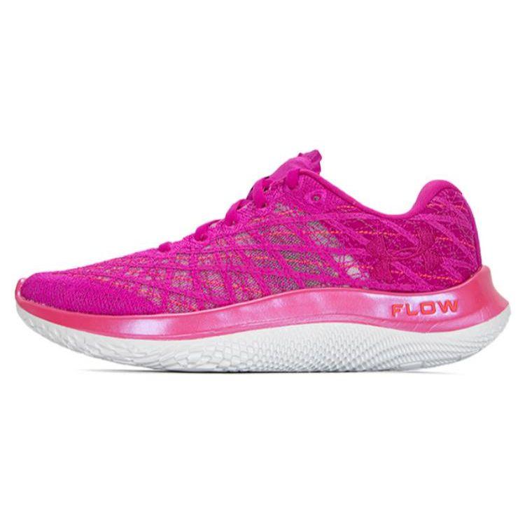 Under Armour Flow Velociti Wind Cushioning Breathable Comfortable Fabric Low Top Running Shoes Women Sneaker Magenta 3025222-500
