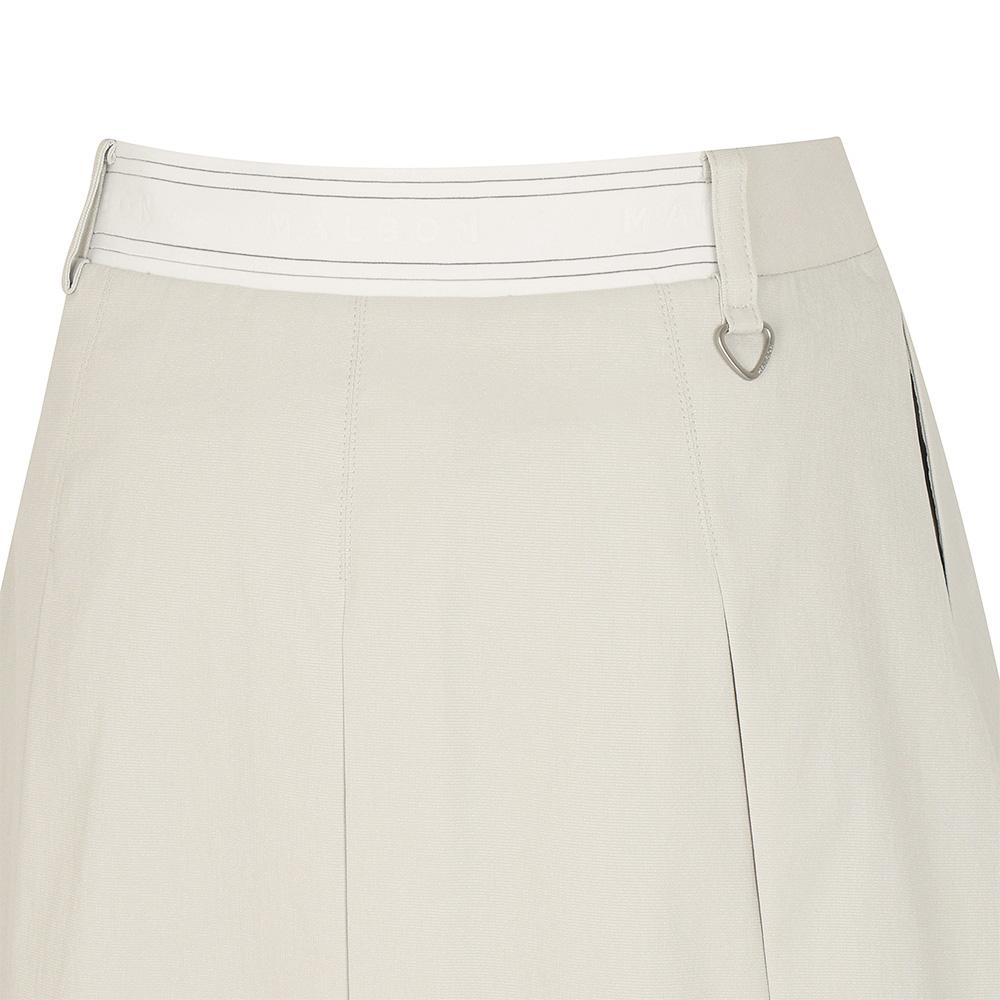 MALBON GOLF Variation Pleated Belted Skirt Beige (Woman)