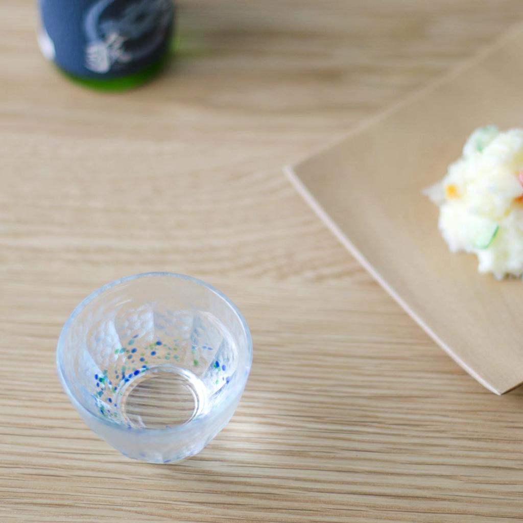 Aderia (ADERIA) Shonai Craft Sake Cups, 60ml, Hana Tsuduri Design, Set of 6, Crystal Glass, Made in Japan, F-70091