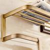 Antique European-Style Rose Gold Towel Rack for Bathroom Storage