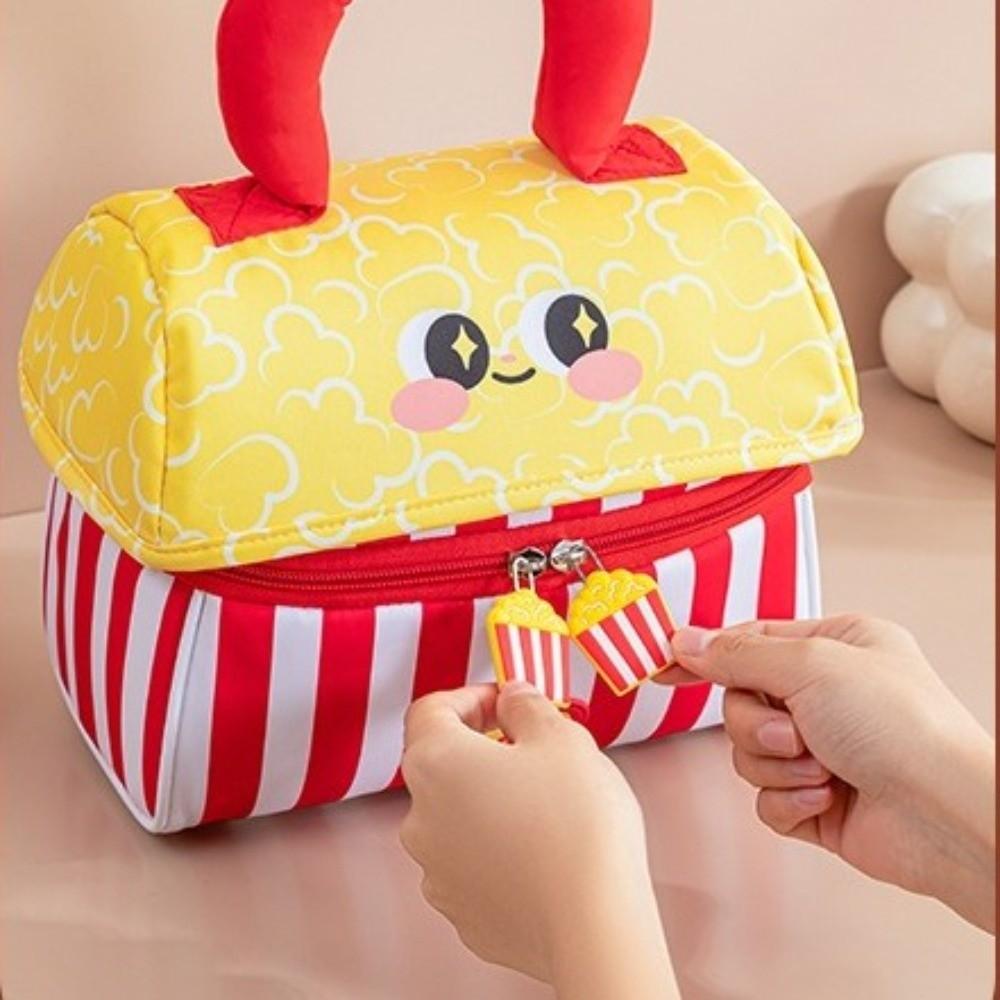 Large Capacity Dopamine Cosmetic Case Oxford Cloth Storage Pouch Cute Toiletry Bag  Travel Use