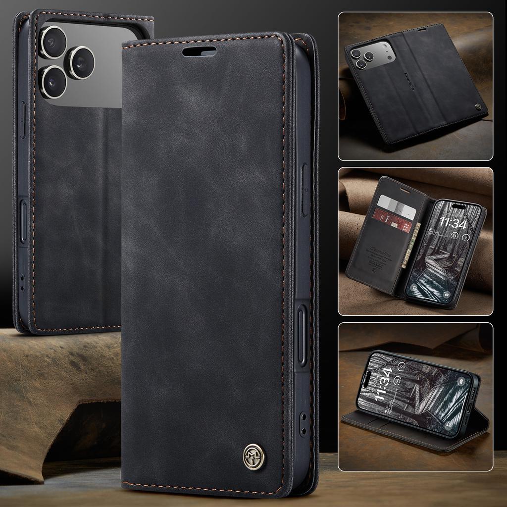 For iPhone 17 Pro Wallet Case CASEME 013 Series PU Leather Phone Cover Stand