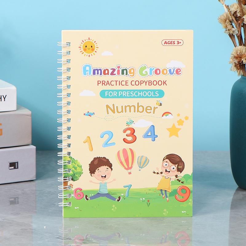 Children's Handwriting Practice Workbook: English Alphabet, Numbers & Calligraphy for Toddlers