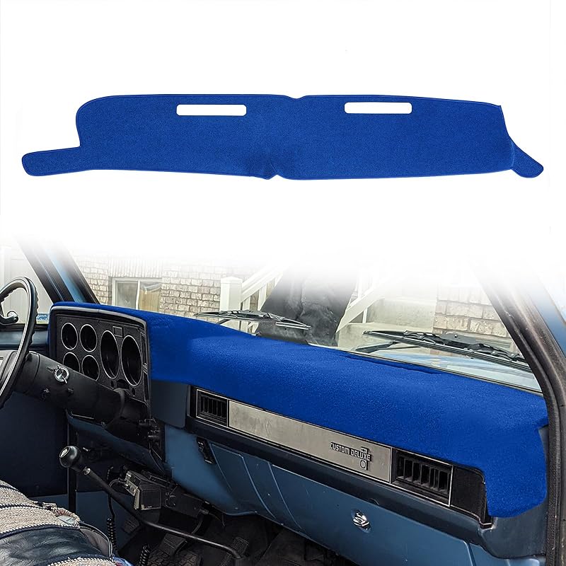 Dash Cover  Fit For 1981-1991 Chevy Chevrolet C/K/R/V Series Suburban Blazer,GMC C/K/R/V Series Jimmy,Dashboard Mat Pad Carpet (Blue)
