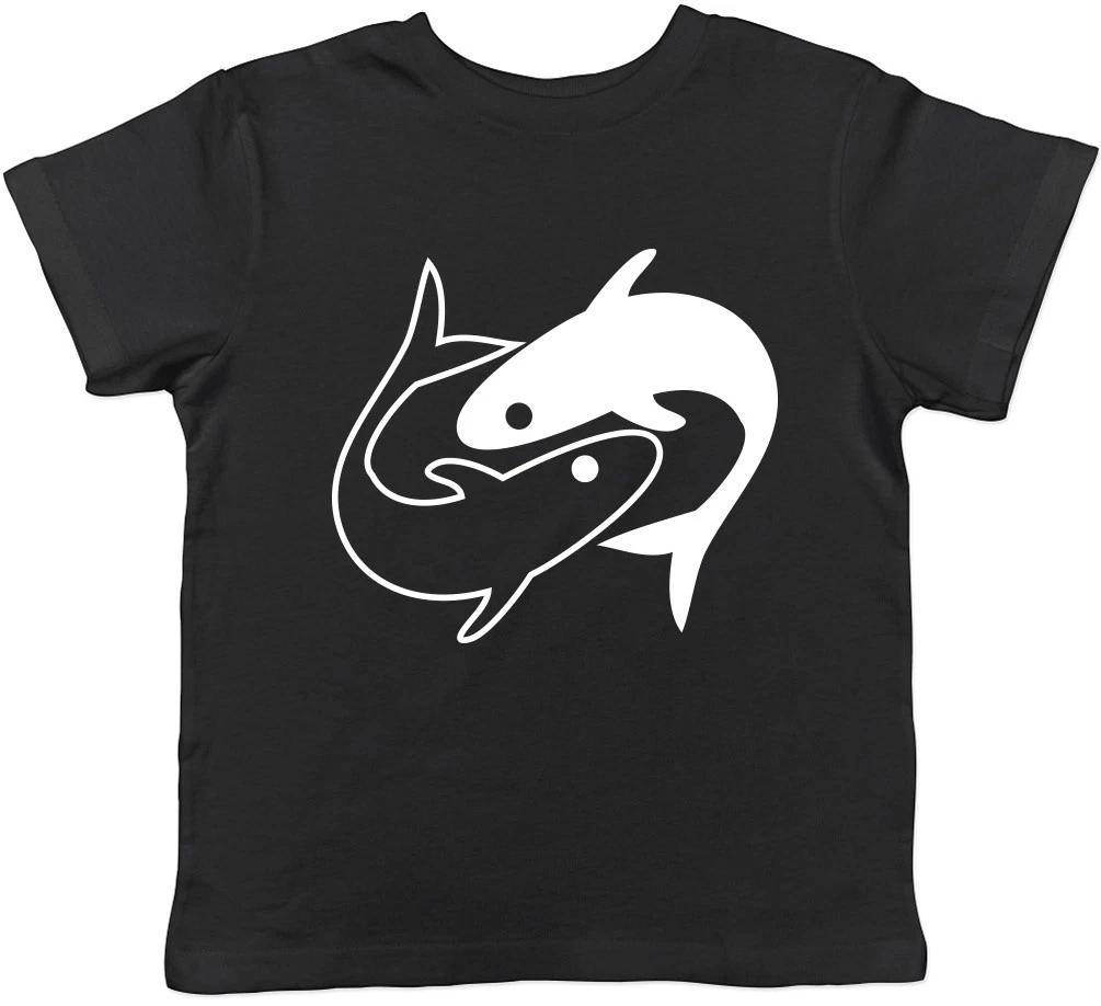 Pisces Ying Yang Boys Girls Kids Childrens T-Shirt 130
