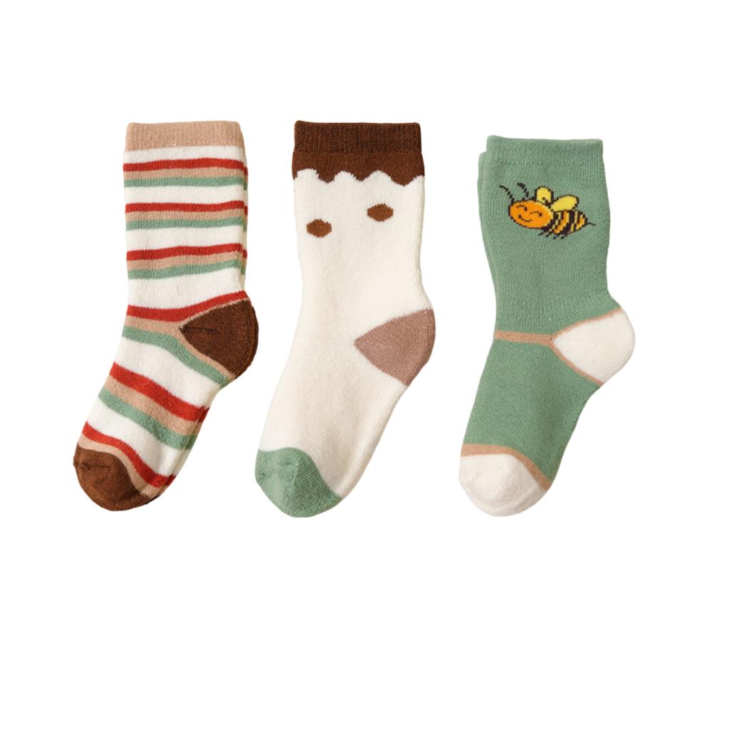 Winter Plush Thickened Heat Storage Warm Cartoon Cute Mid-length Baby Socks