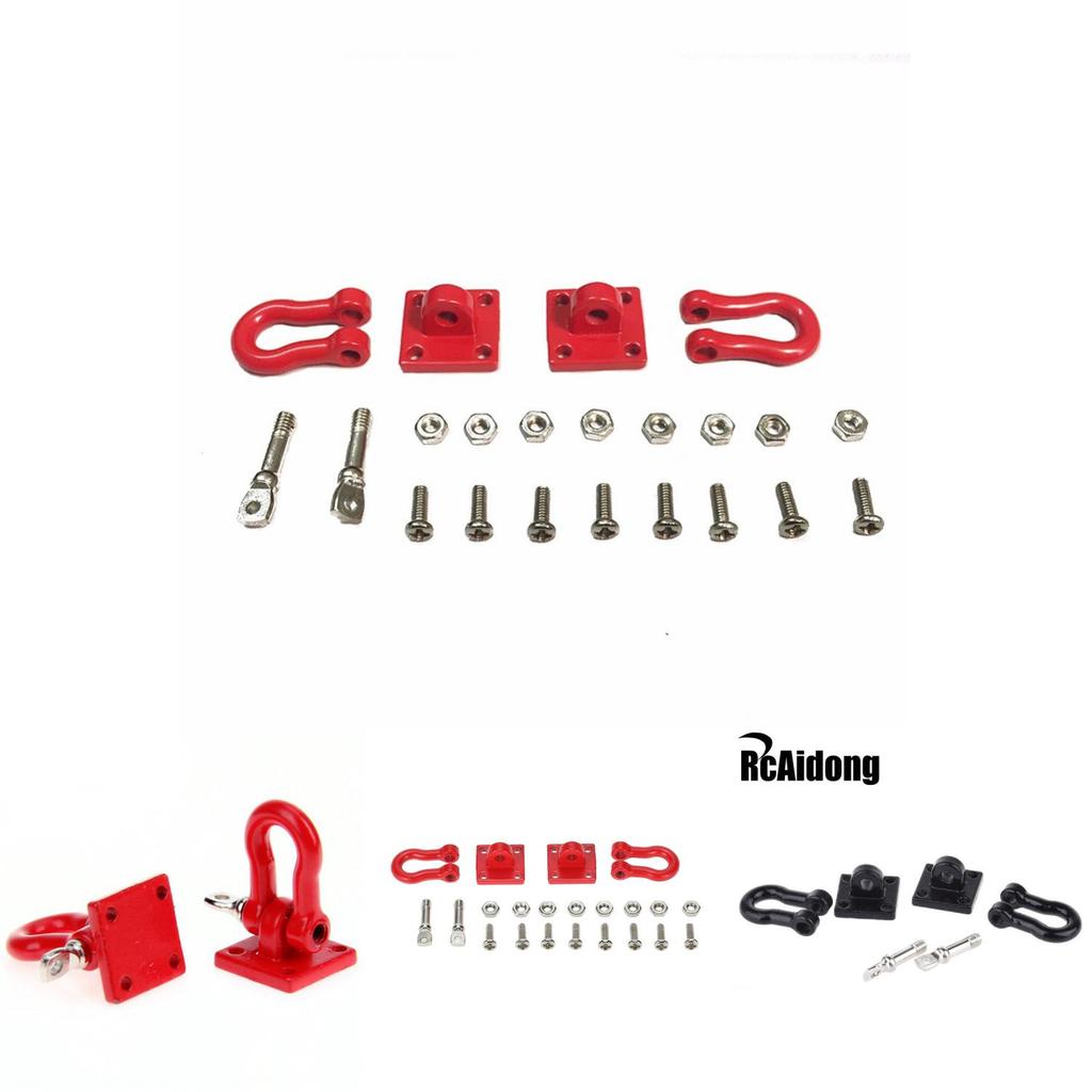 Premium Quality 2 Pcs Red Climbing Trailer Hook Buckle For 1/10 D90 Axial Scx10 Rc Cars
