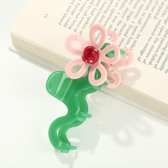 Women Hair Claw Bowknot Flower Shape Anti-slip Teeth Hair Clip Large