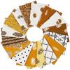 Soimoi 16 Pc Fat Quarter Bundle,  Block  Print 18"x 22"  DIY Patchwork-  100   Cotton  Pre-Cut Quilting Fabric White, Brown,