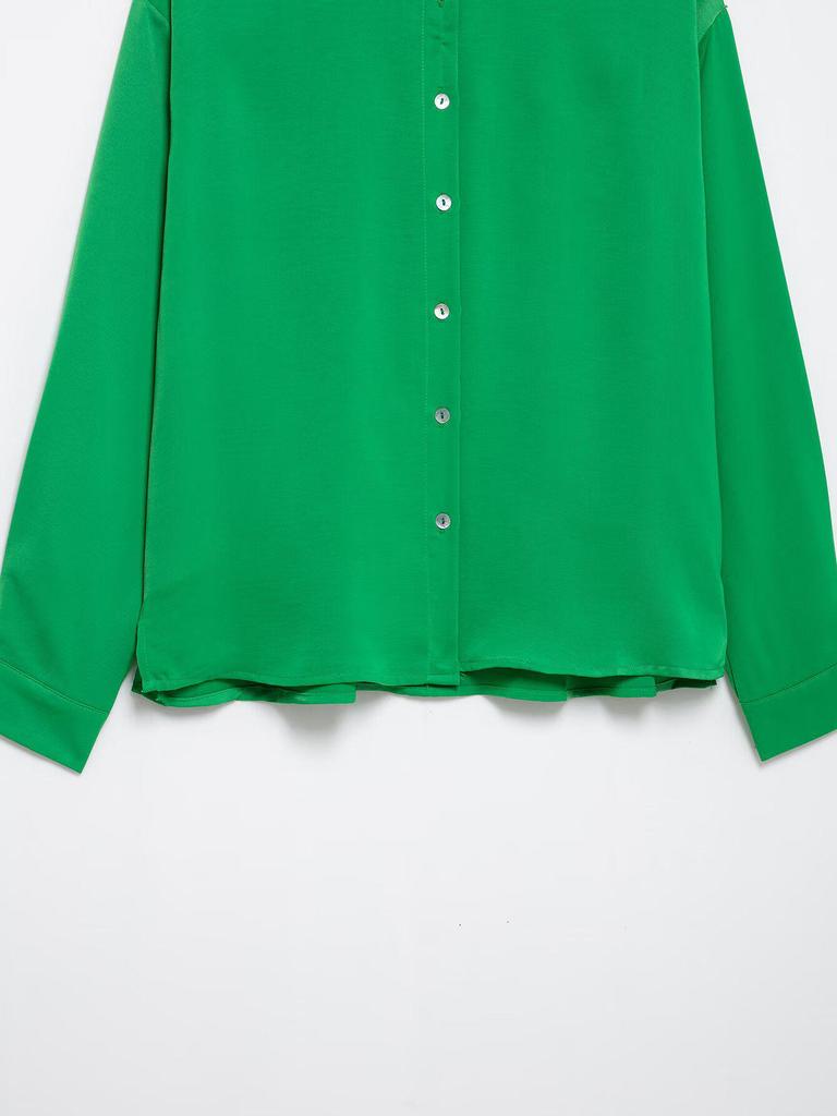 Spring 2025 Women's European & American Style Casual Drapey Shirt