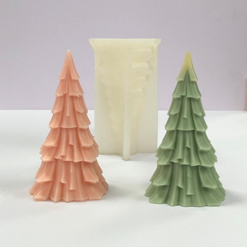 Christmas Tree Candle Mould Silicone Molds Ornament Molds Castings Molds Handmade Plasters Molds Craft Supplies
