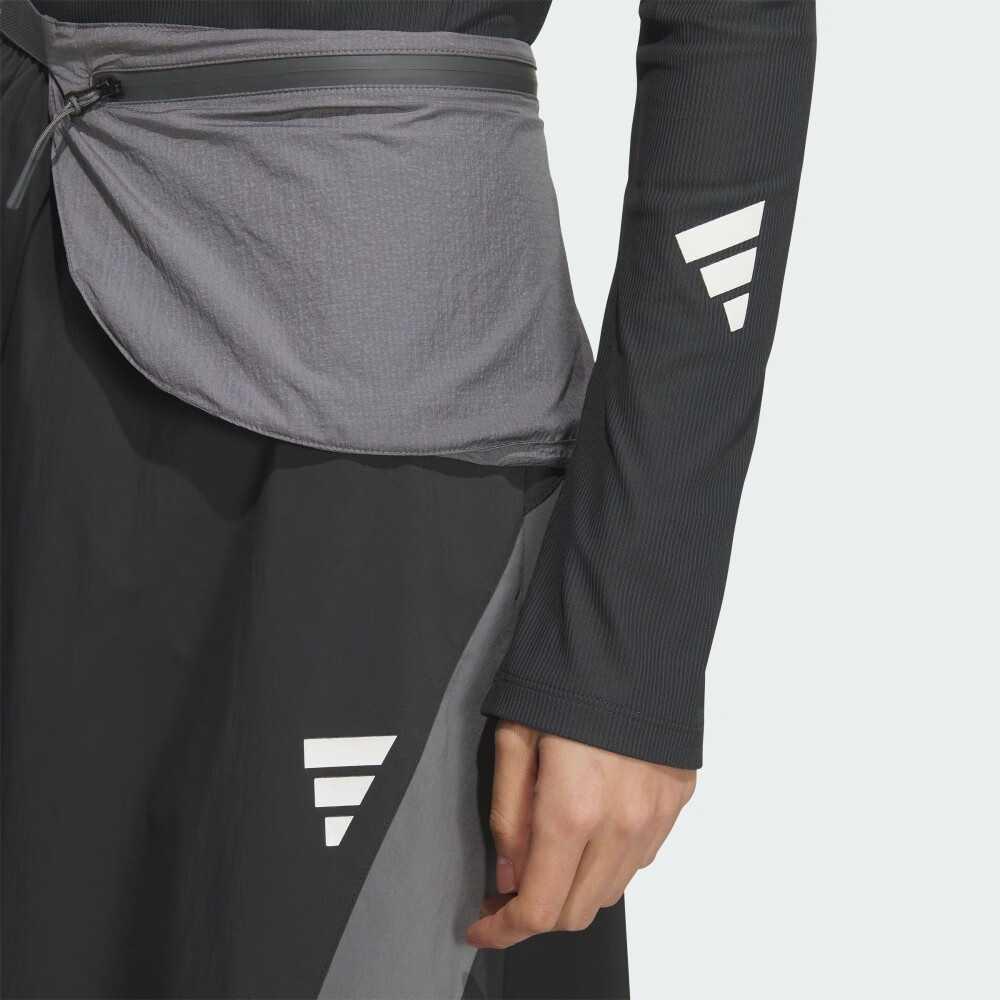 Adidas SS25 Móda Pohodlná Prodyšná Lehká Neformální Dlouhá Sukně Dámské sukně Uhlově černá JW9092