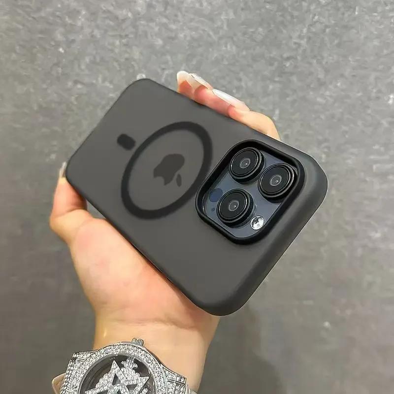 Matte Candy Magnetic Wireless Charger Transparent Case For iPhone 13 16 15 14 Plus 12 Pro Max For Magsafe Shockproof Soft Cover
