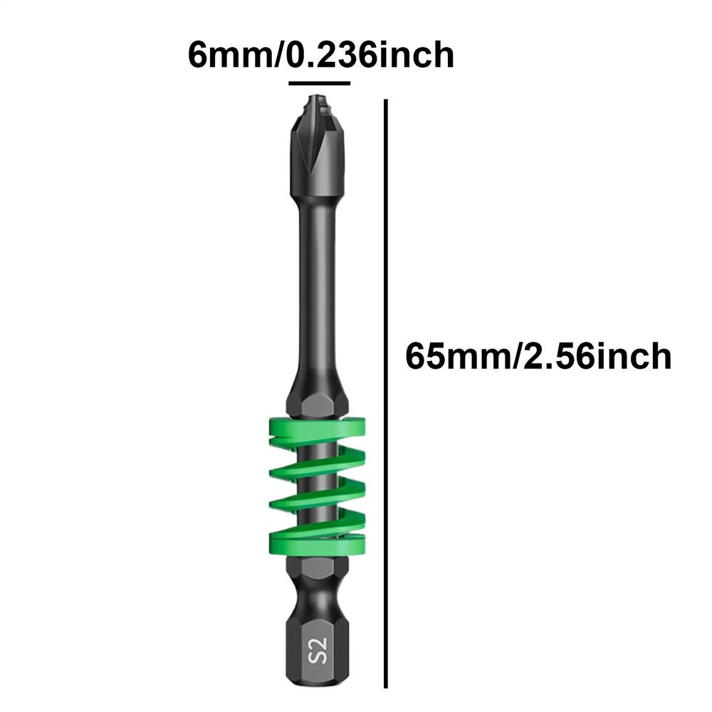 

Magnetic Drill Bits Crossing Strong Magnetic Rainbow Spring Head Anti-Slip Precision Shank for Electric Drilling Attachment