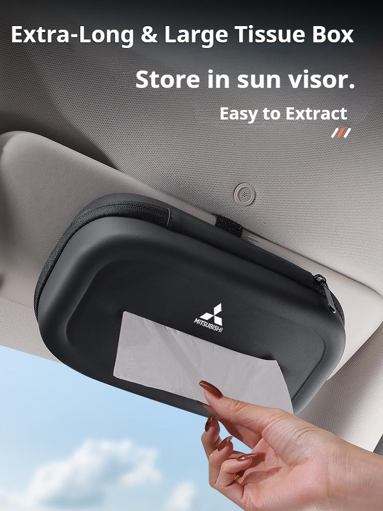 Car 3D stereoscopic Extra-Long & Large tissue box For Mitsubishi ASX Colt L200 Lancer EX Outlander Pajero Ralliart Triton Delica