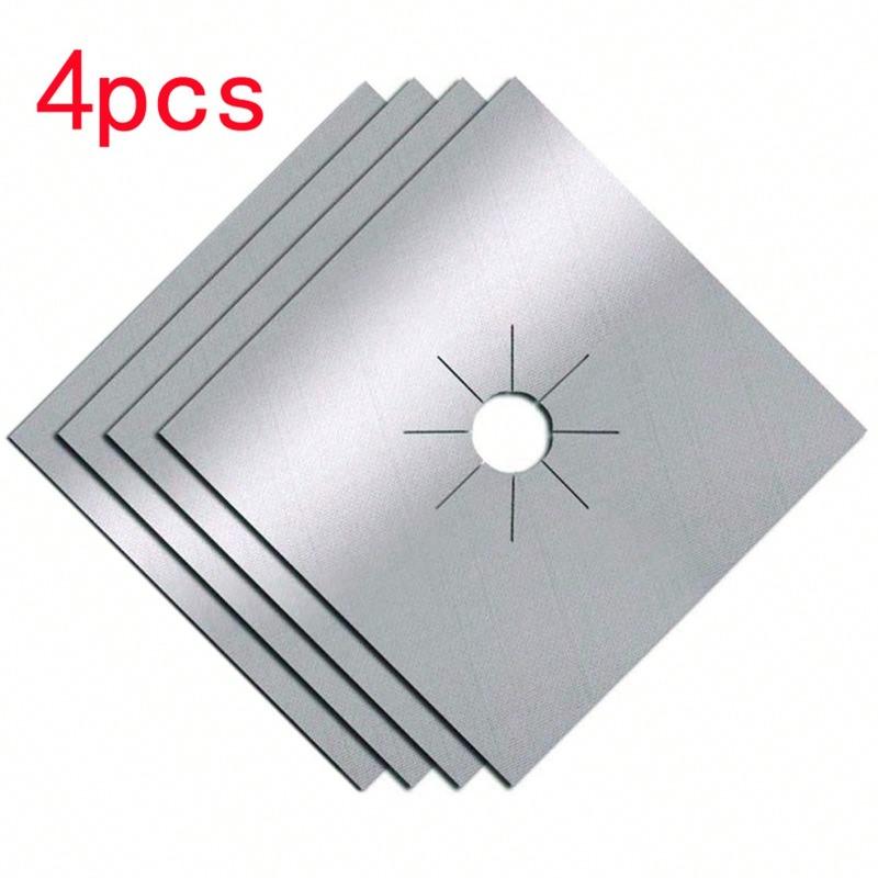 Reusable Gas Stove Burner Covers - Thick 0.1mm Double Layer Black Non-Stick Easy Clean Liners For Kitchen/Cooking