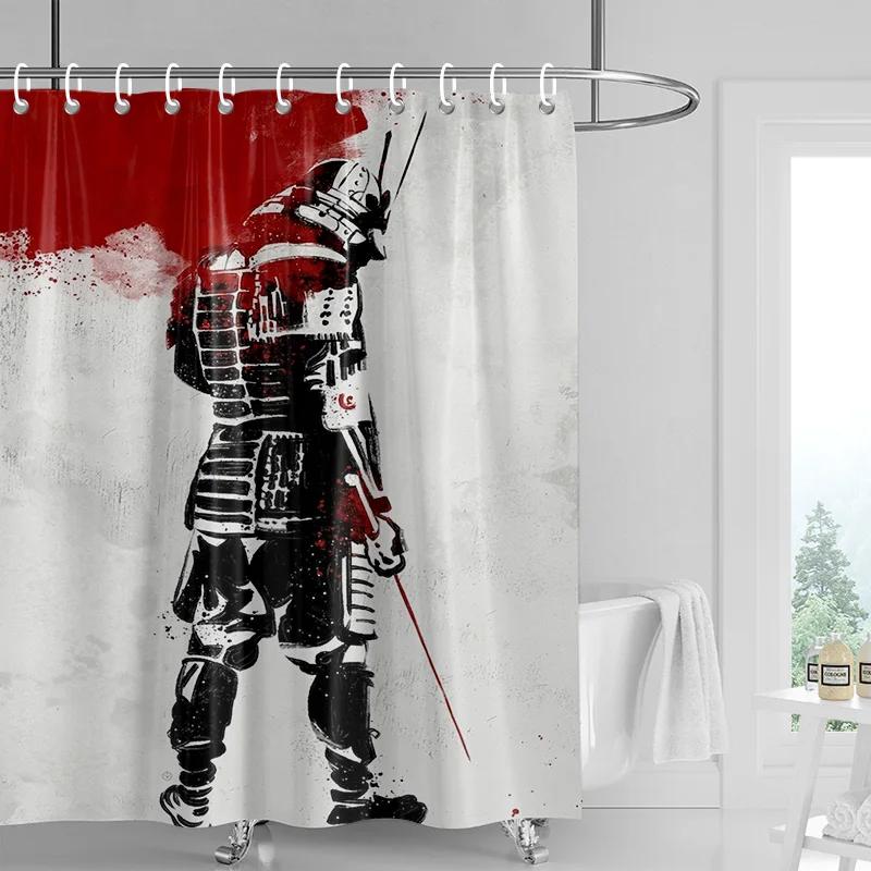 Závěs do sprchy v japonském stylu Gogi s retro potiskem postaviček, odolný proti vyblednutí, dělicí závěs do koupelny pro hotelovou a domácí dekoraci