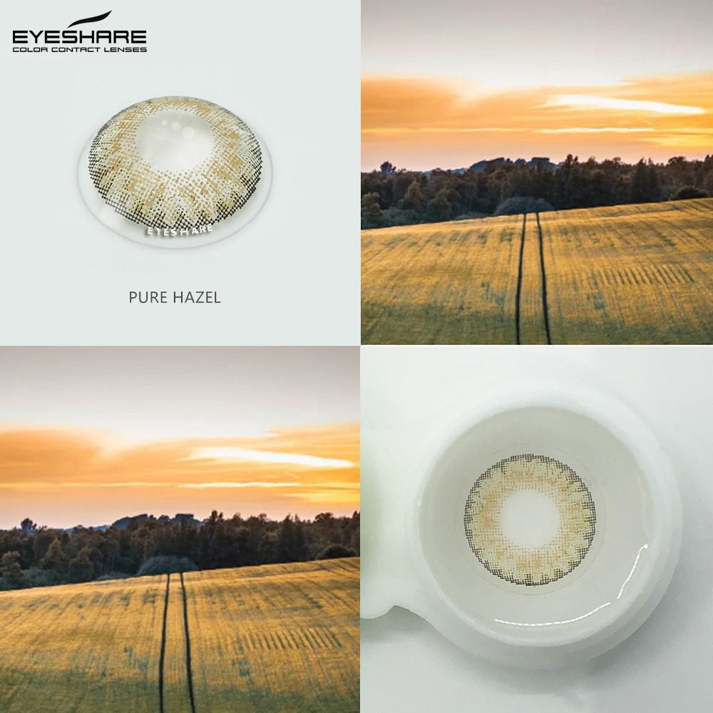 Eyeshare Lentile de contact Color Softlens 1 pereche Seria 3TONE Lentile de contact colorate Ochi Utilizare anuală Contacte cosmetice