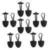 6 Pairs Classical Black Leather Horn Toggle Buttons Closures Coat Jacket Duffle Sweater Sewing Fasteners For Overcoat