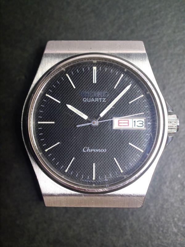 SEIKO Chronos Quartz Watch 1986 3-Hand Day-Date 8123-7090, Men's, Model, (AE756)