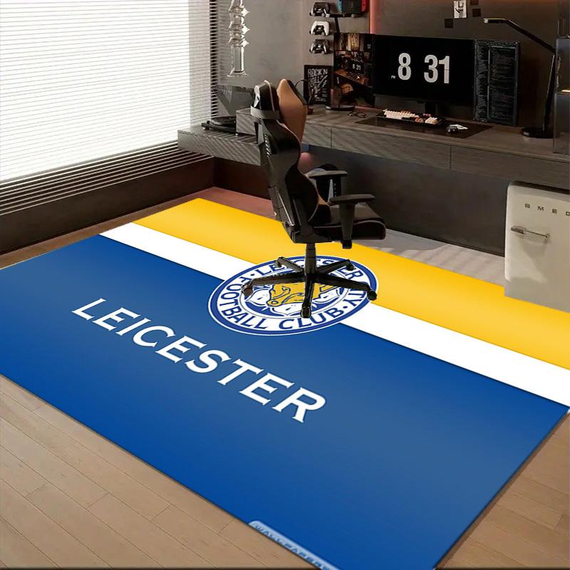 1PC Leicester Football Club Crest Floor Mat for Living Room, Game Rooms, Office, Bedroom, Office Floor Mat Playful Design, Christmas fan gifts