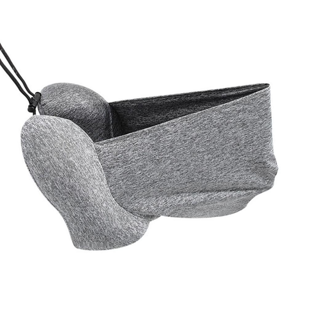 Kapuzenförmiges U-förmiges Kissen Abnehmbarer Nackenschutz Memory-Baumwolle Nacken-Reisekissen für Zuhause Outdoor