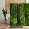 Green Jungle Shower Curtain Summer Forest Tree Bathroom Bath Decoration Home Decor Natural Landscape 3D Living Room Curtains Set