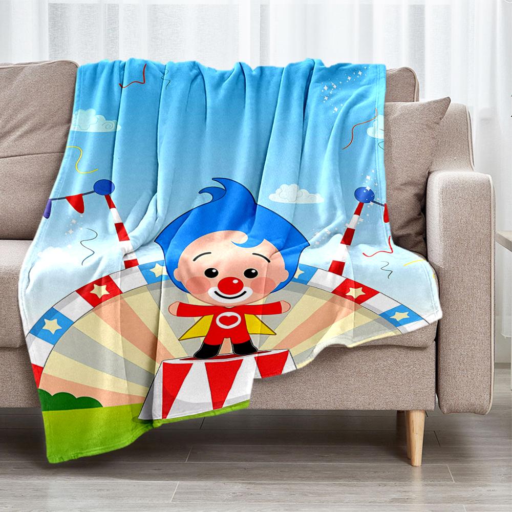 Coperta stampata a tema Plim Plim - Perfetta per divano, letto, viaggi e uso all'aperto | Lavabile in lavatrice, accogliente e resistente.