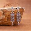 Natural Tanzanite Tassel Earrings S925 Sterling Silver Caibao Earrings Ear Jewelry Factory