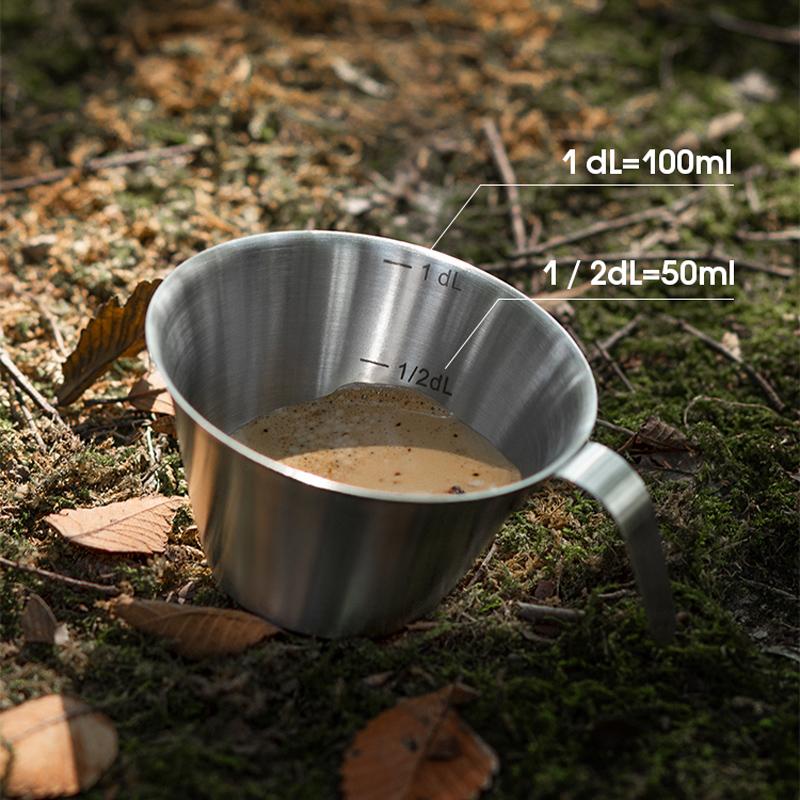 100ml Espresso Cup Stainless Steel Coffee Mug Mini Pitcher Milk Jug Portable Travel Coffee Cup Espresso Measuring Cup With Scale