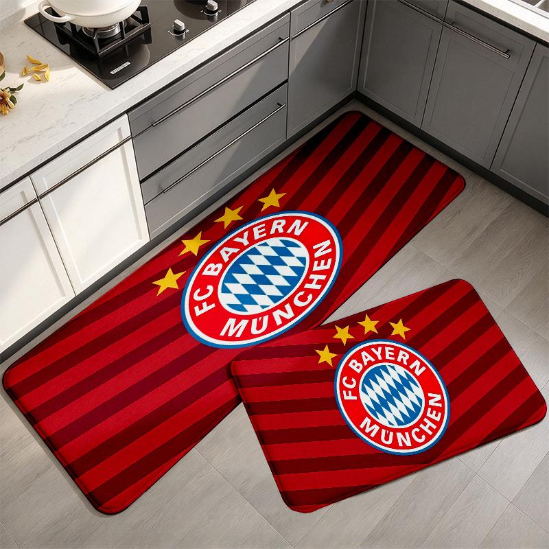 Bayern Munich2 Flannel Kitchen Mat Christmas Soft Area Rug Non Slip Floor Carpet Home Decoration